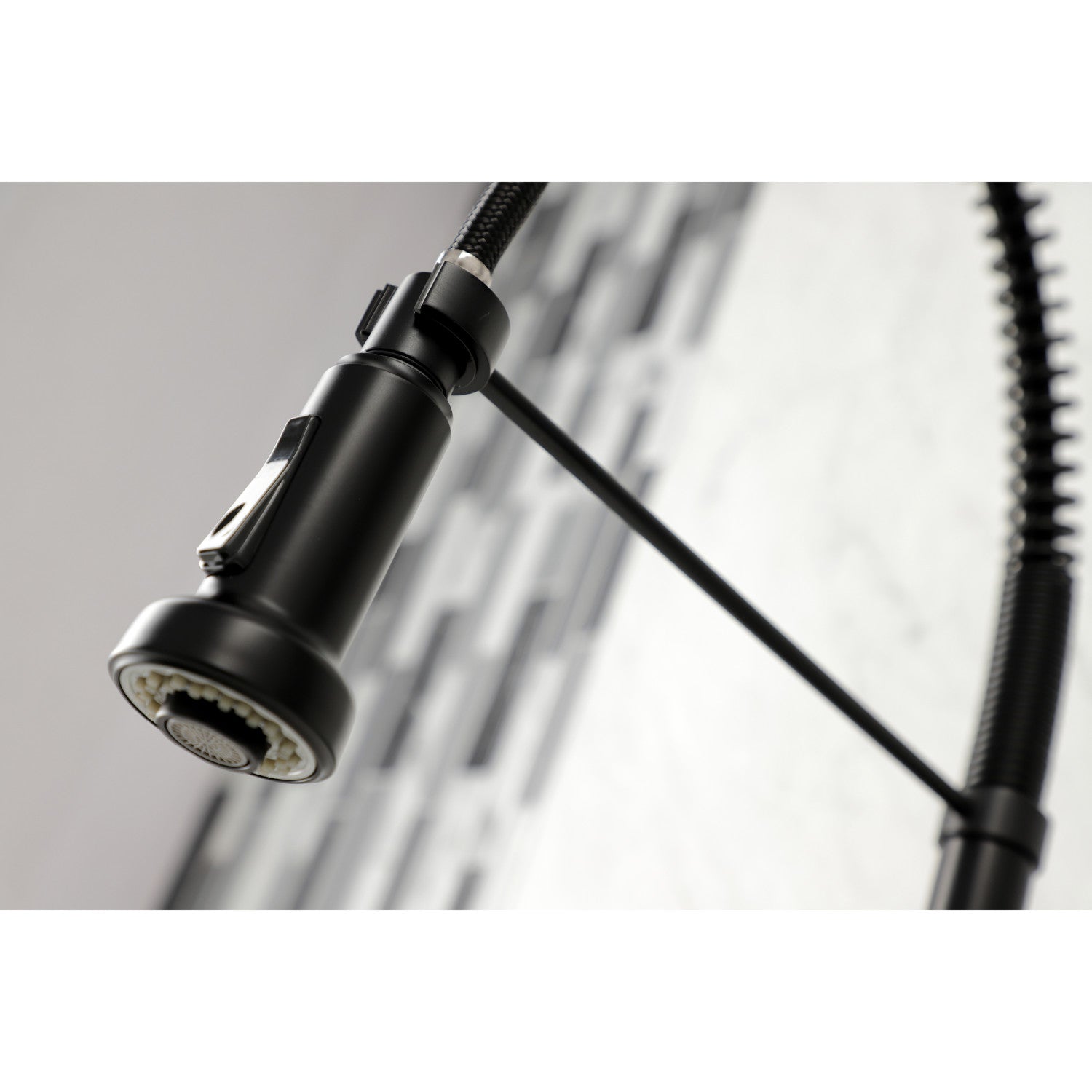 Kingston Sona GS8180DL - Concord Double-Handle 2-Hole Wall-Mount Pre-Rinse Bridge Kitchen Faucet, Matte Black — thumbnail 2